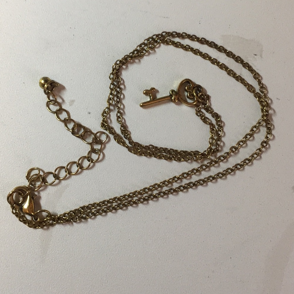 Gold key necklace
